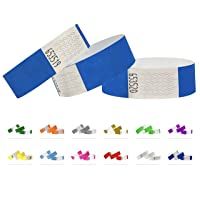 Tyvek Pulseras – 500 unidades – Azul neón – Tyvek pulseras para eventos